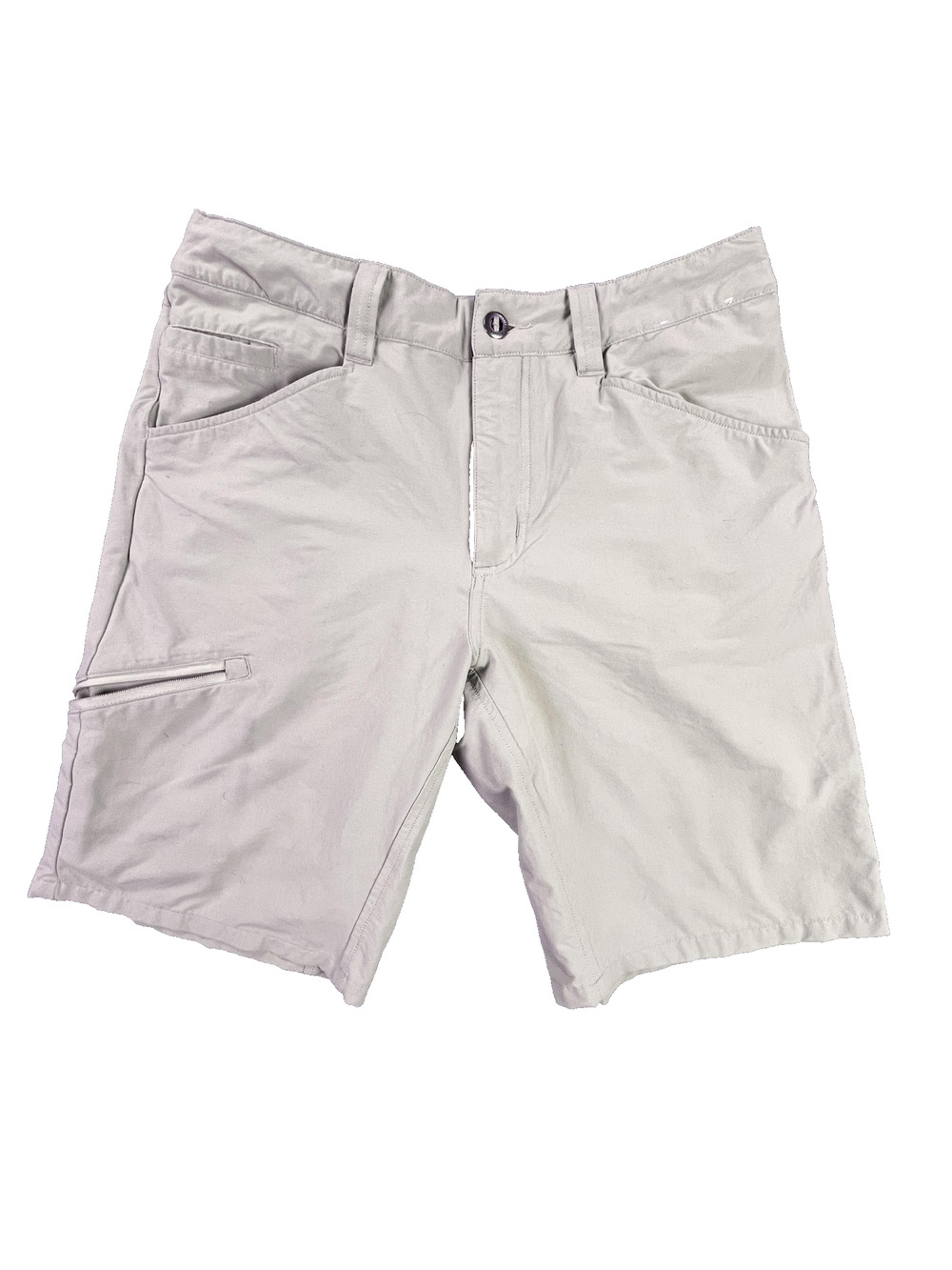 Patagonia Outdoor Performance Shorts Mens 31 Tan Tech Hiking Stretch Zip Pocket